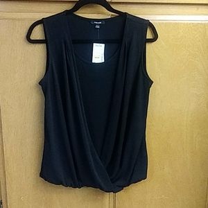 NWT, Premise, Black Sleeveless Blouse, Sz. M